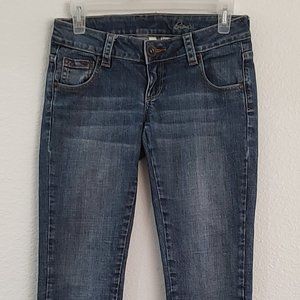 Mango MNG Bianca Jeans Straight Medium Wash Size 4 Low Rise
